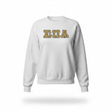 Sigma Pi Alpha Comfort Colors® Ring Spun Crewneck Sweatshirt with Metallic Gold Satin Stitched Letters