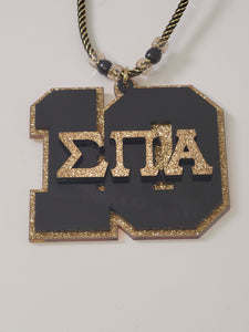 Sigma Pi Alpha - Shimmering Gold Number Tiki
