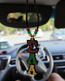Sigma Lambda Alpha Tiki Necklace For Multi Cultural Sorority: Tri-Color with Glitter