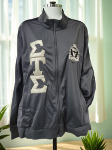 Sigma Tau Sigma Running Jacket, Sorority Jogging Coat, Greek Life Gift