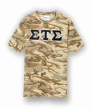 Sigma Tau Sigma-Port & Company® Core Cotton Camo Tee, Embroidered (Single Stitch)-STS-PC54C-TEE-SS-CAMO-BLKGLTR-WHT