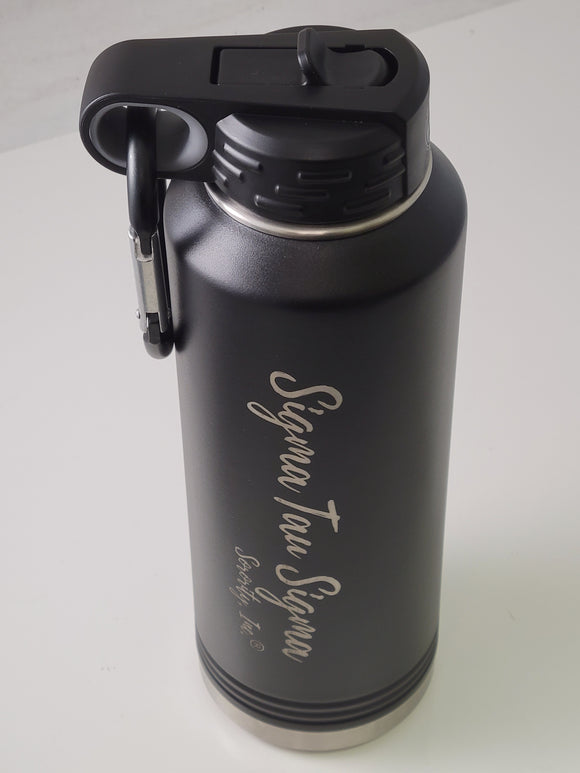 Sigma Tau Sigma - 40oz Water Bottle with Script Name and Year - LWB302