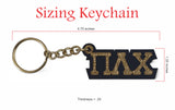 Pi Lambda Chi Keychain: Gold Glitter on Black Acrylic Sorority Key Fob