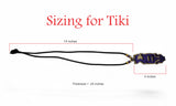 Sigma Theta Psi Tiki - Purple Twill on Gold Glitter Sorority Necklace