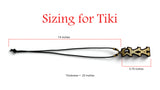Sigma Lambda Alpha Tiki Necklace For Multi Cultural Sorority: Gold Mirror on Burgundy Glitter Acrylic