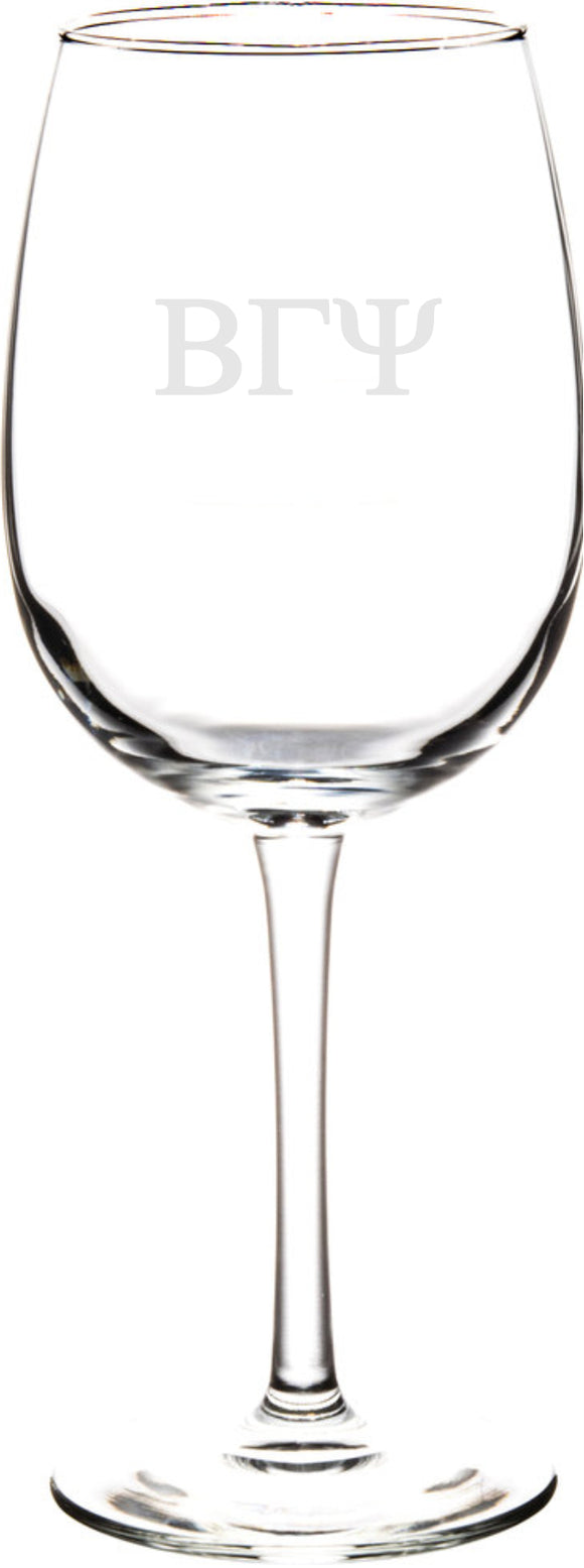 Beta Gamma Psi Premium Wine Glass