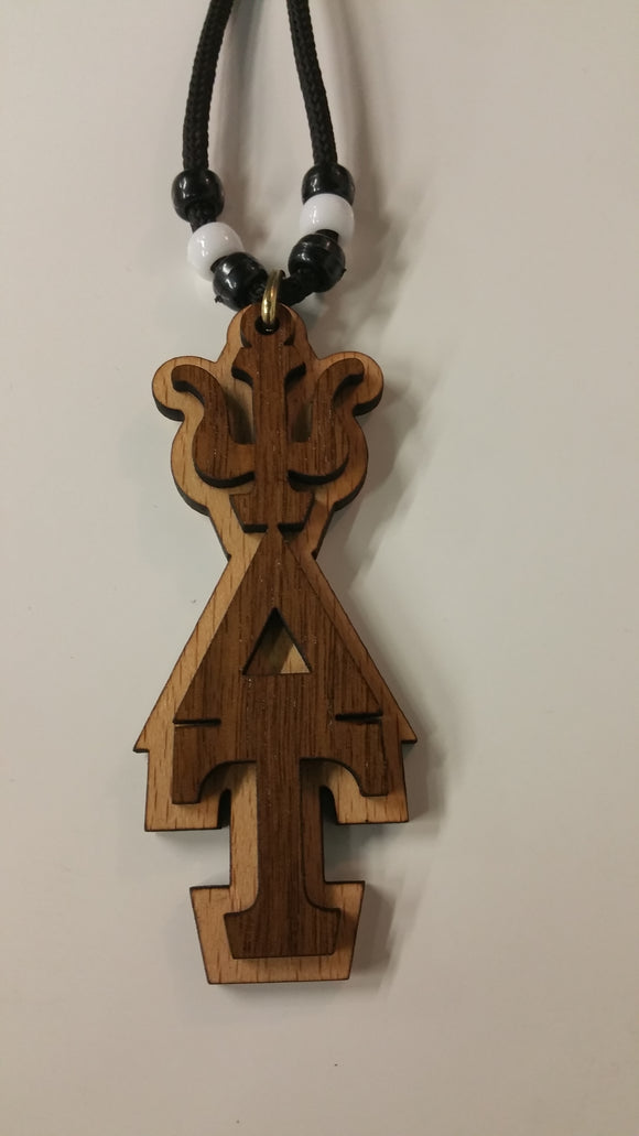 Psi Delta Tau - Wood Tiki with Letters