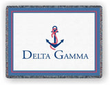 Delta Gamma – Afghan - Throw Blanket, DG-5434-T; DG-8854-T