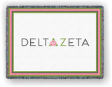 Delta Zeta – Afghan - Throw Blanket, DZ-5425-T; DZ-8851-T