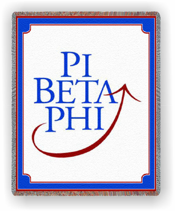 Pi Beta Phi – Afghan - Throw Blanket, PBF-8860-T; PBF-5478-T