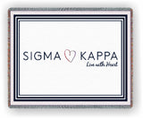 Sigma Kappa – Afghan - Throw Blanket, SK-5490-T; SK-HEART