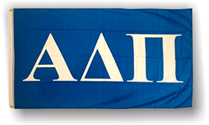 Alpha Delta Pi - 3'x5' Flag with White Letters on Blue