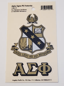 Alpha Sigma Phi - Angelus Pacific Decal with Crest and Letters