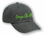 Omega Chi Rho – Baseball Cap, Embroidered, AD969 6-Panel Low-Profile Washed Pigment-Dyed Cap