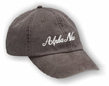 Alpha Nu – Baseball Cap, Embroidered, AD969 6-Panel Low-Profile Washed Pigment-Dyed Cap