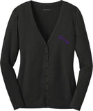 Omega Chi Beta-Ladies Cardigan; Port Authority®; Embroidered-WCB-L545-CARDIGAN