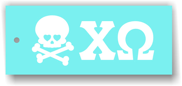 Chi Omega - Decal for Car or Decorating with Skull or Owl