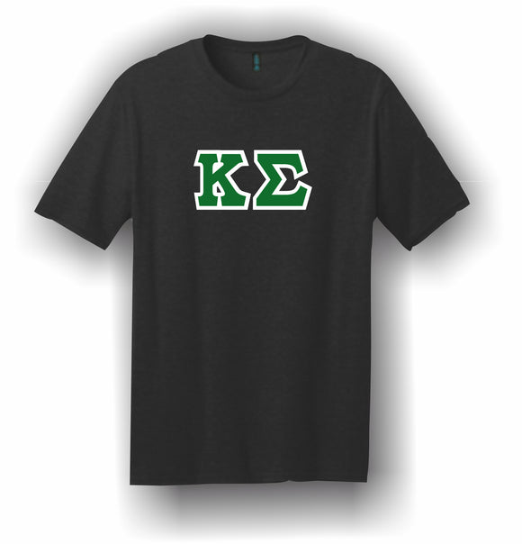 Kappa Sigma – T-Shirt, Embroidered (Single Stitched) – 5180 Hanes® Beefy-T® - 100% Cotton T-Shirt