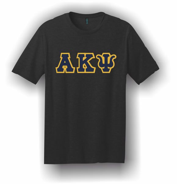 Alpha Kappa Psi – T-Shirt, Embroidered (Single Stitched)  – 5180 Hanes® Beefy-T® - 100% Cotton T-Shirt