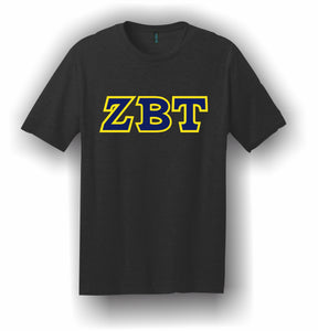 Zeta Beta Tau – T-Shirt, Embroidered (Single Stitched) – 5180 Hanes® Beefy-T® - 100% Cotton T-Shirt