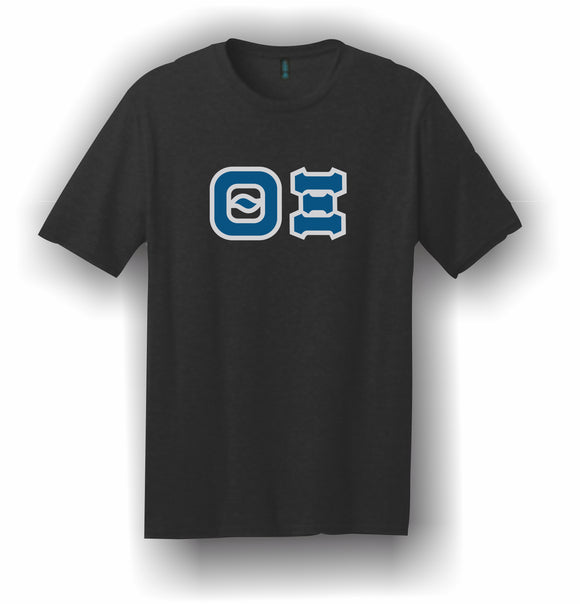 Theta Xi – T-Shirt, Embroidered (Single Stitched)  – 5180 Hanes® Beefy-T® - 100% Cotton T-Shirt