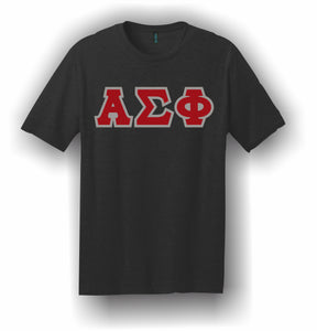 Alpha Sigma Phi – T-Shirt, Embroidered (Single Stitched)  – 5180 Hanes® Beefy-T® - 100% Cotton T-Shirt