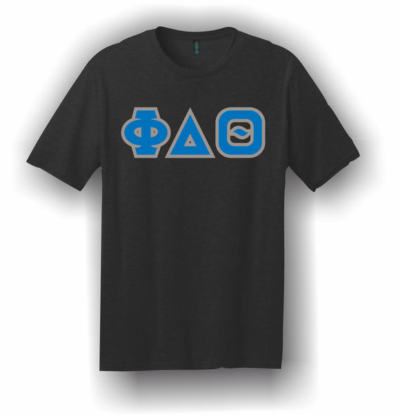 Phi Delta Theta – T-Shirt, Embroidered (Single Stitched)  – 5180 Hanes® Beefy-T® - 100% Cotton T-Shirt