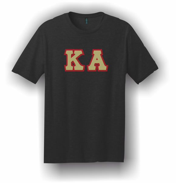 Kappa Alpha – T-Shirt, Embroidered (Single Stitched)  – 5180 Hanes® Beefy-T® - 100% Cotton T-Shirt