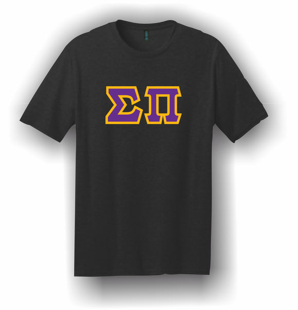 Sigma Pi – T-Shirt, Embroidered (Single Stitched)  – 5180 Hanes® Beefy-T® - 100% Cotton T-Shirt