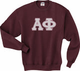 Alpha Phi–Crewneck Sweatshirt, Embroidered (Double Stitched)–4662M JERZEES® SUPER SWEATS®