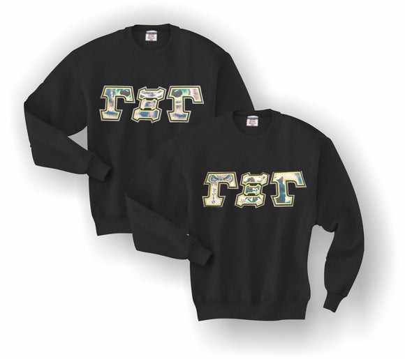 Gamma Xi Gamma–Crewneck Sweatshirt, Embroidered (Double Stitched)–4662M JERZEES® SUPER SWEATS®
