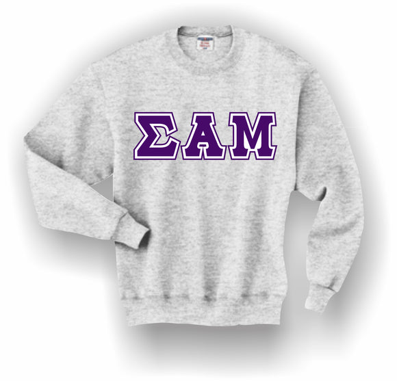 Sigma Alpha Mu – Crewneck Sweatshirt, Embroidered (Double Stitched) – 4662M JERZEES® SUPER SWEATS®
