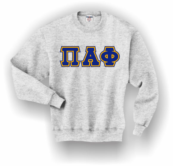 Pi Alpha Phi – Crewneck Sweatshirt, Embroidered (Double Stitched) – 4662M JERZEES® SUPER SWEATS®