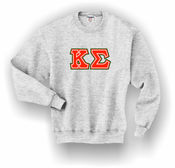 Kappa Sigma – Crewneck Sweatshirt, Embroidered (Double Stitched) – 4662M JERZEES® SUPER SWEATS®
