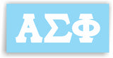 Alpha Sigma Phi – Decal for Car, Laptop or Anywhere; Vinyl Decal in 2 Inch or 3 Inch sizes
