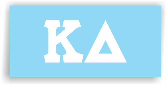 Kappa Delta – White Vinyl Decals for Car, Computer or anywhere