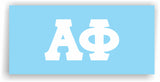 Alpha Phi – White Vinyl Decals for Car, Computer or anywhere