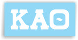 Kappa Alpha Theta – White Vinyl Decals for Car, Computer or anywhere