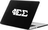 Phi Sigma Sigma – White Vinyl Decals for Car, Computer or anywhere