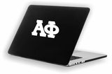Alpha Phi – White Vinyl Decals for Car, Computer or anywhere