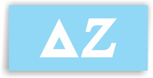 Delta Zeta – White Vinyl Decals for Car, Computer or anywhere