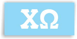 Chi Omega – White Vinyl Decals for Car, Computer or anywhere