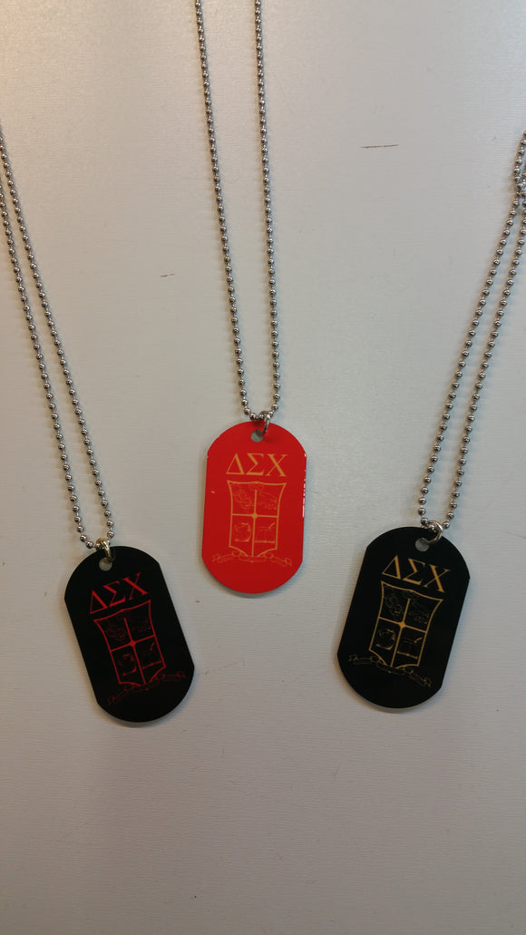 Delta Sigma Chi - Dog Tags with Crest