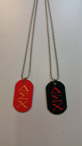 Delta Sigma Chi - Dog Tags with Letters