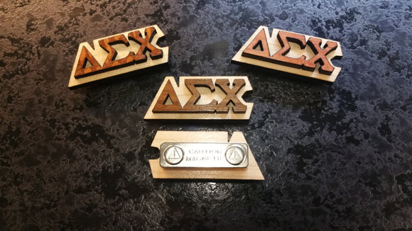 Delta Sigma Chi - Exotic Woods Magnetic Pins