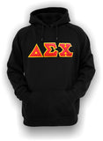 Delta Sigma Chi - Tradition Black Hoodie with Red on Gold Letters