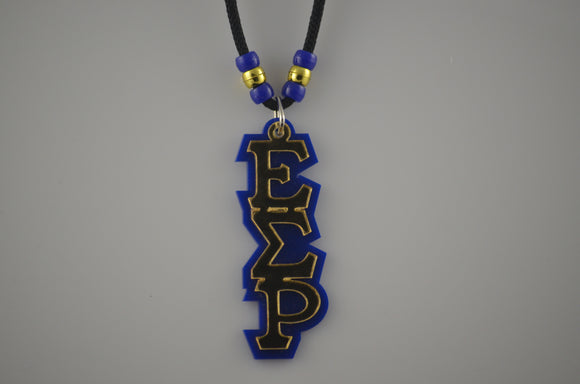 Epsilon Sigma Rho - Traditional Mirror Gold on Royal Blue Acrylic Tiki