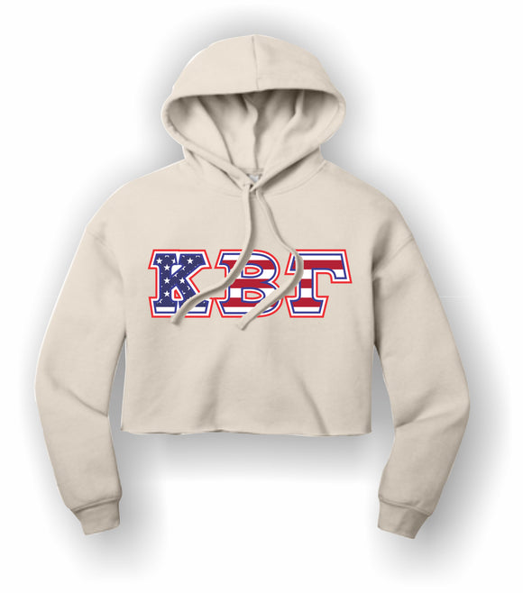 Kappa Beta Gamma - BC7502 BELLA+CANVAS ® Women’s Sponge Fleece Cropped Fleece Hoodie