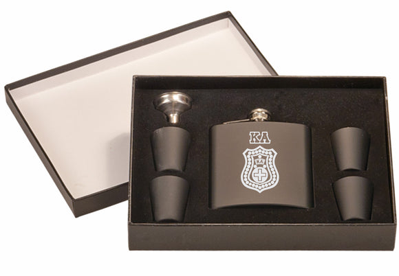 Kappa Sigma – Flask Set, (Engraved)-FSK651SETA, FSK652SETA