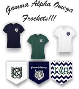 Gamma Alpha Omega - Frocket T-shirt - NL3900  Next Level Apparel® Women’s Cotton Tee - 12249-265C69-080923